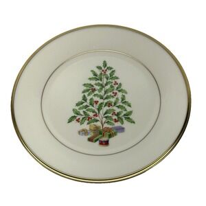 Lenox Holiday Tree Gold Dimension Collection Accent Salad Plate 305374 Christmas
